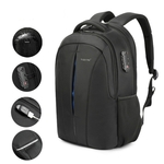 Waterdichte 15 6-inch laptop rugzak anti-diefstal Business reizen rugzak schooltas (zwart + blauw USB)