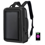 HAWEEL Solar Power Outdoor draagbare canvas Dual schouders laptop rugzak (grijs)