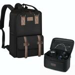 Cwatcun D78 Camera Laptop Rugzak Tas Met Afneembare Insteek Camera Case (Zwart)