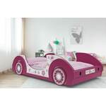 Kinderbed Vlinder Wit/Roze 200x90cm