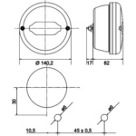 Achterl.LED 24V m/impuls,bevest.vooraan 2VP345900201