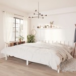 Bedframe massief grenenhout wit 100x200 cm