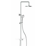 Schutte SAMOA RAIN douchesysteem met thermostatisch planchet | chroom-licht grijs
 - 60570 60570