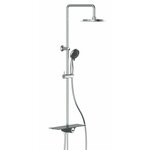 Schutte AQUASTAR hoofddouche set met planchet | chroom-antraciet
 - 60501 60501