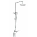 Schutte AQUASTAR hoofddouche set met zijdelingse planchet | chroom-antraciet
 - 60511 60511