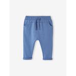 Broek met voetjes van jacquard tricot baby leiblauw