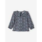 Broek met voetjes van jacquard tricot baby leiblauw