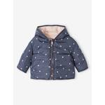Bloemenblouse met claudinekraag baby's leiblauw
