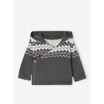 Bloemenblouse met claudinekraag baby's leiblauw