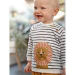 Natuur-T-shirt met flockdetails voor jongens leiblauw