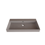 Wastafel Gliss Design Lako 120 cm 2 Kraangaten Mat Leigrijs