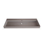 Wastafel Gliss Design Lako 100 cm 2 Kraangaten Mat Leigrijs Gliss Design