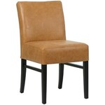 Cognac leren landelijke eetkamerstoel Hold - Vintage Leer Cognac (cognac leer)