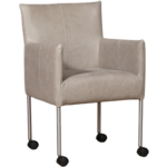 Leren eetkamerstoel Solid - Granada leer Savannah