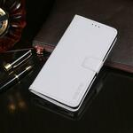 Voor LG K51S idewei Crazy Horse Texture Horizontale Flip Lederen Case met Holder & Card Slots & Wallet(White)