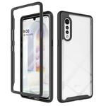 Voor LG Velvet Starry Sky Solid Color Series Shockproof PC + TPU Beschermhoes(Zwart)