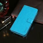 Voor LG K61 idewei Crazy Horse Texture Horizontale Flip Lederen Case met Holder & Card Slots & Wallet (Sky Blue)