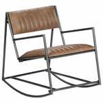 vidaXL Fauteuil 63x75x88 cm echt leer lichtbruin