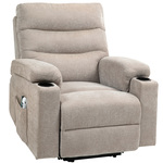 vidaXL Fauteuil 63x75x88 cm echt leer lichtbruin