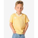 Pop t-shirt met korte mouwen met omslag voor meisjes lichtgeel