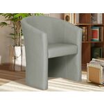 Beliani CHESTERFIELD - Fauteuil-Grijs-Polyester