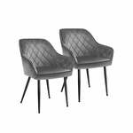 Beliani FLORLI - Cocktailstoel-Grijs-Polyester