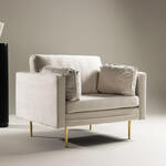 vidaXL Fauteuil stof lichtgrijs