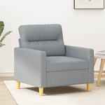 vidaXL Fauteuil stof lichtgrijs
