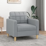 Beliani CHESTERFIELD - Fauteuil-Grijs-Polyester