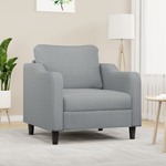 MUST Living Fauteuil 'Bouton' Velvet, kleur Lichtgrijs