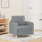 MUST Living Fauteuil 'Hug' Stonewashed katoen, kleur Lichtgrijs