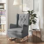 vidaXL Fauteuil 2-zits verstelbaar microvezelstof lichtgrijs