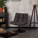 Beliani CHESTERFIELD - Fauteuil-Grijs-Polyester