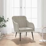 vidaXL Fauteuil stof lichtgrijs