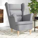 vidaXL Fauteuil kunstleer zwart en lichtgrijs