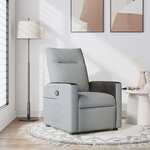 vidaXL Fauteuil kubus stof lichtgrijs