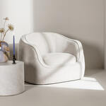 NINO Fauteuil + poef Savannah Lichtgrijs