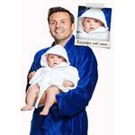 Babybadjas met borduring naam-limegroen-0-12 mnd