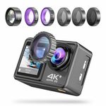 AT-S81ER 4K Ultra HD action camera IPS Wifi en remote+ Sony lens + 5 lensfilters en opbergkoffer