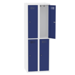 Halfhoge lockerkast voor 4 personen met legbord en kledingroede + 3 kledinghaken - H.180 x B.60 cm Antracietgrijs (RAL7016) Mintturquoise (RAL6033)