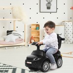 3-In-1 Duw-Auto Meeglijdende Kinderwagen en Looprek met Muziek Verlichting Opbergruimte Onder de Stoel Ouderlijke Handgreep Claxon
