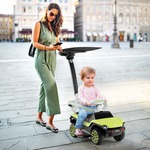 3-In-1 Duwauto voor Kinderen Gelicenseerde Mercedes-Benz Speelgoedauto met Verstelbare Kap en Stuurstang Schuifauto met Geluid