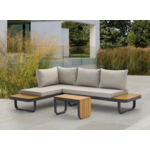 Multifunctionele aluminium loungeset Samos - acacia blad en taupe kussens- - Aluminium- Sens-Line
