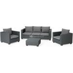 Sirmione aluminium loungeset - Aluminium Textiel - Antraciet Grijs