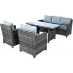 Zonne-eiland loungeset met overkapping
