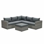 Orangebird loungeset - 4-delig - organic grey - reflex black- - - Garden Impressions