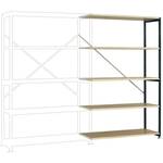 104184 Magazijnstelling uitbreidingsmodule 100 kg (b x h x d) 1175 x 1800 x 600 mm RVS RVS Metaal