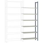 META Regalbau 67998 Magazijnstelling uitbreidingsmodule 100 kg (b x h x d) 1002 x 2000 x 504 mm Staal Poedercoating Lichtgrijs Metaal
