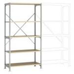 ZC252606ND Magazijnstelling basismodule 250 kg (b x h x d) 1266 x 2500 x 636 mm Staal Poedercoating Hemelsblauw Staalbuisbodem