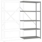ZC251406NS Magazijnstelling uitbreidingsmodule 185 kg (b x h x d) 966 x 2500 x 436 mm Staal Poedercoating Hemelsblauw Staalbuisbodem